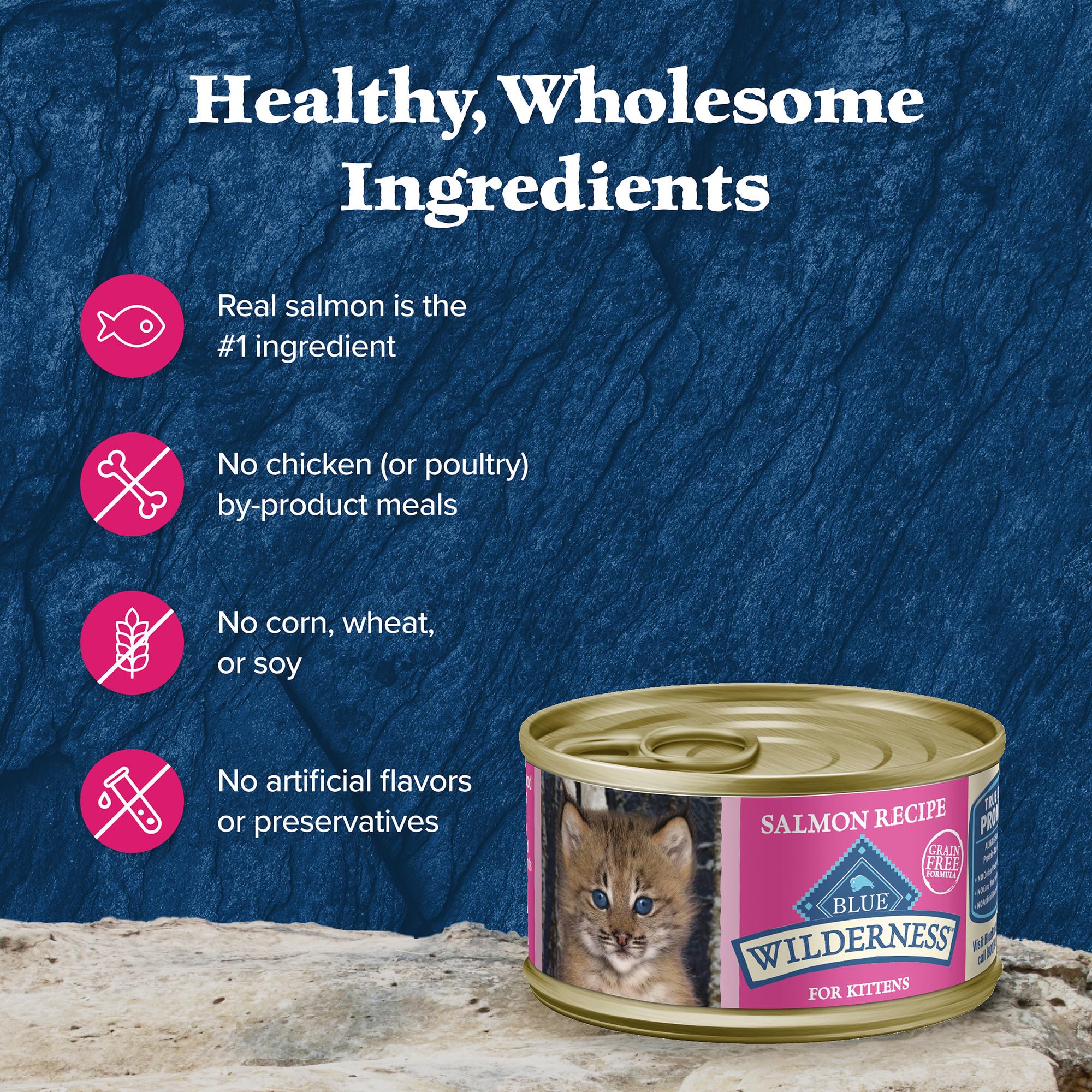 Blue Buffalo Wilderness kitten no chicken by-product meals or corn or soy
