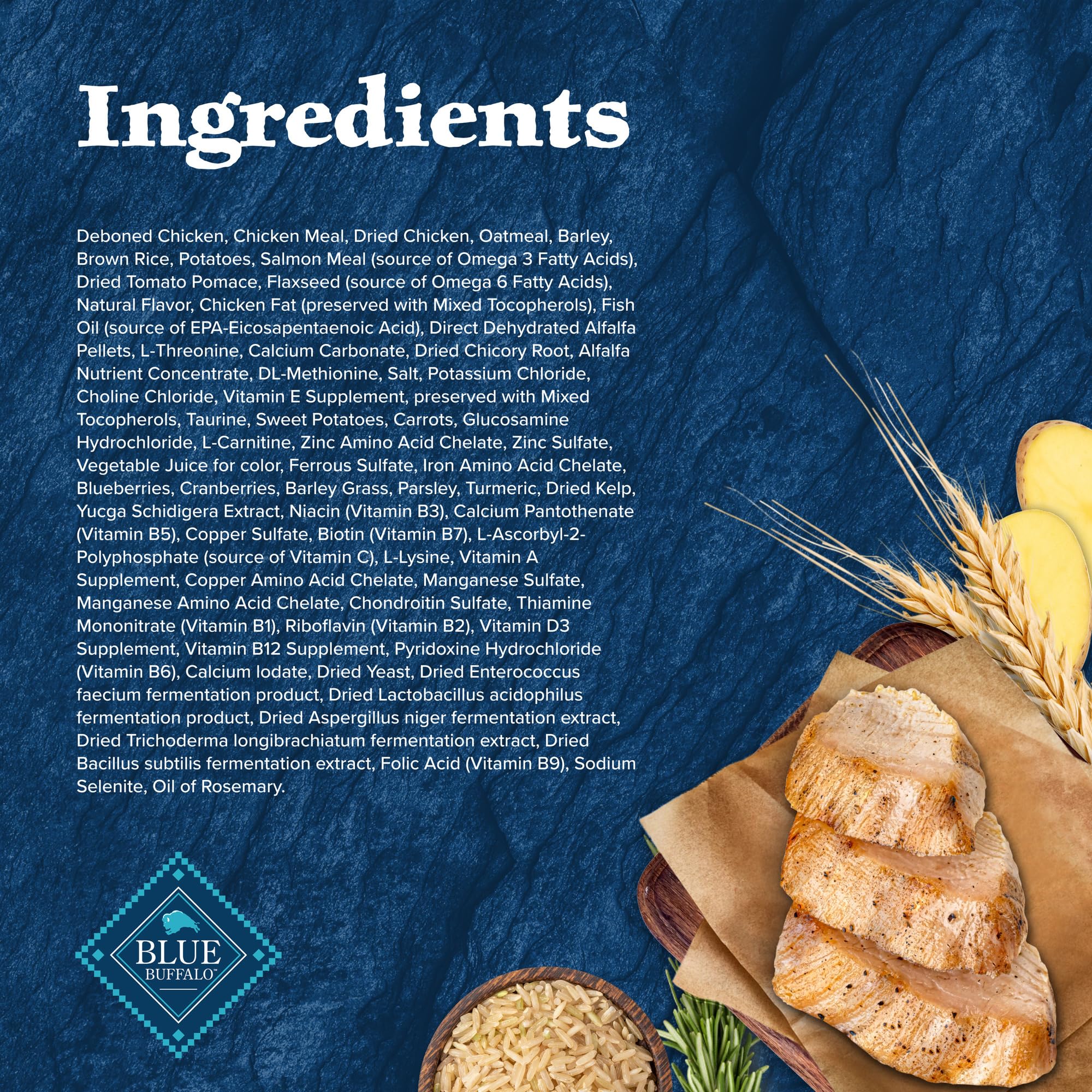Blue Buffalo Wilderness packaging notes no corn, wheat, or soy.