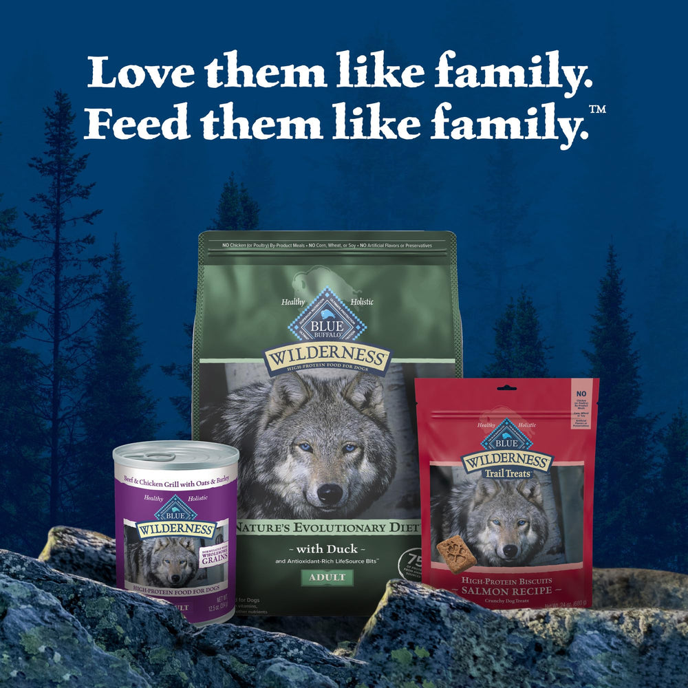 Blue Buffalo Wilderness natural dry dog food image poured into bowl.