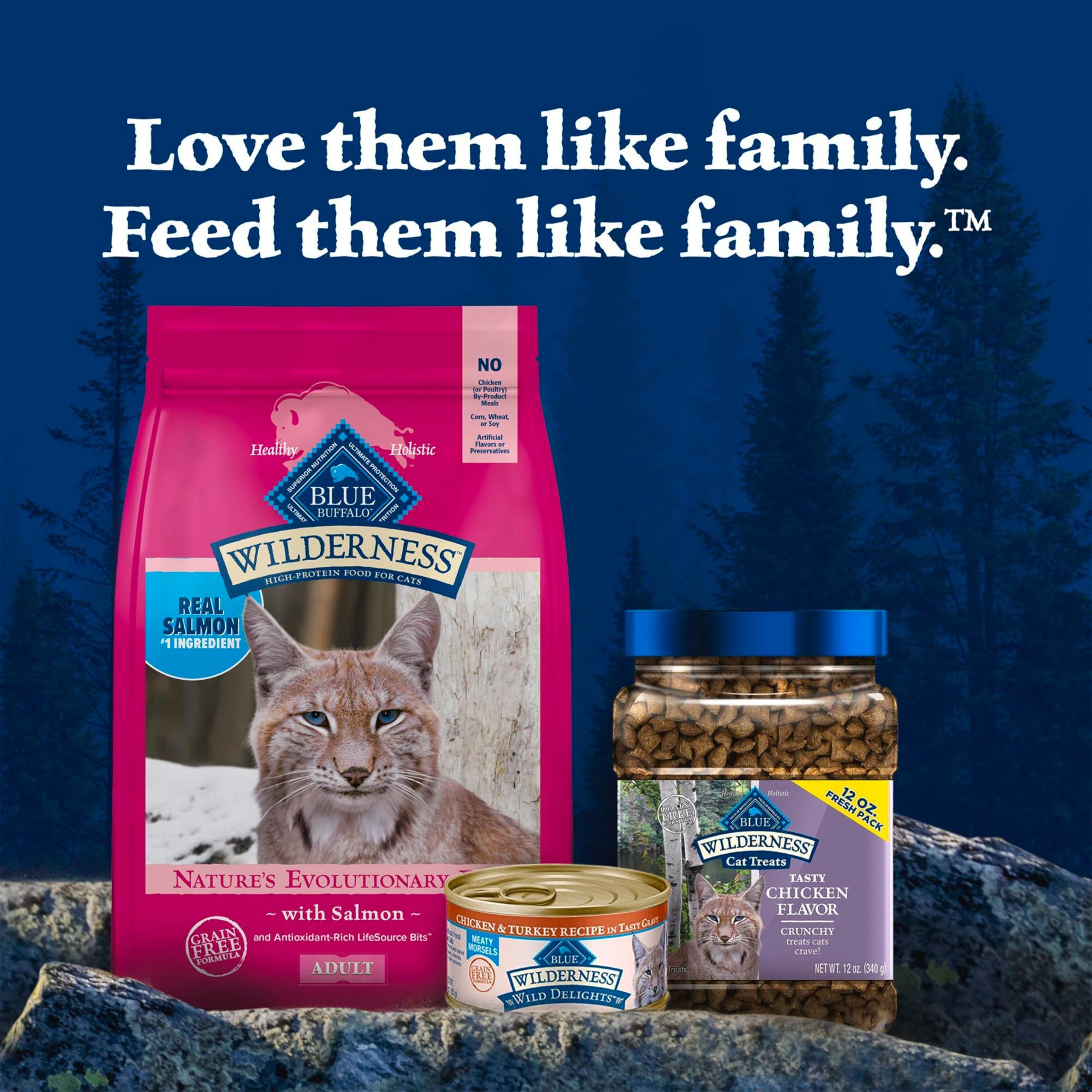Blue Buffalo Wilderness natural ingredients without corn, wheat, or soy
