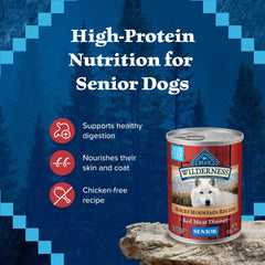 Blue Buffalo Wilderness packaging visual showcases ingredients and benefits in the product label.