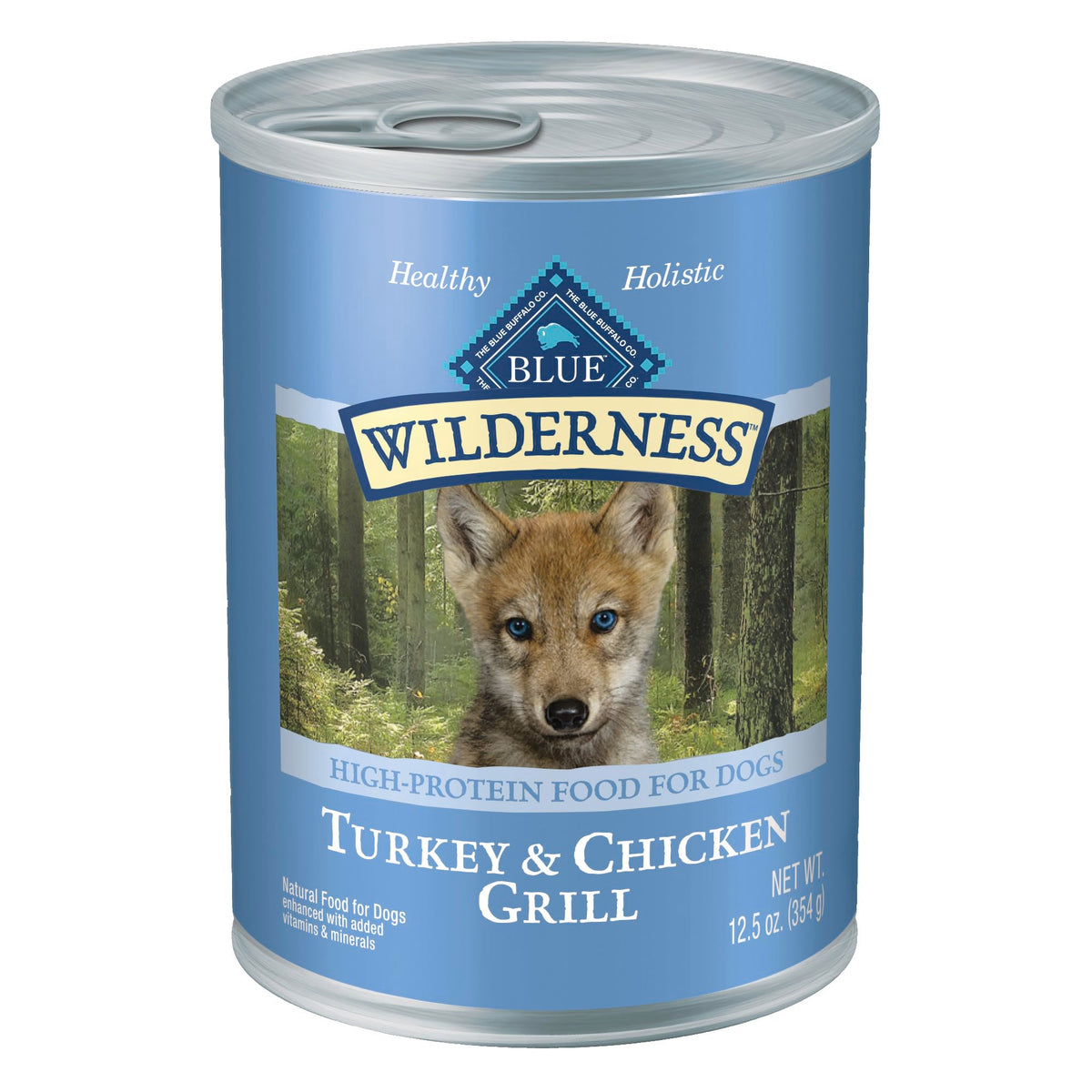 Blue Buffalo Wilderness puppy food with real turkey first ingredient supports healthy muscle growth