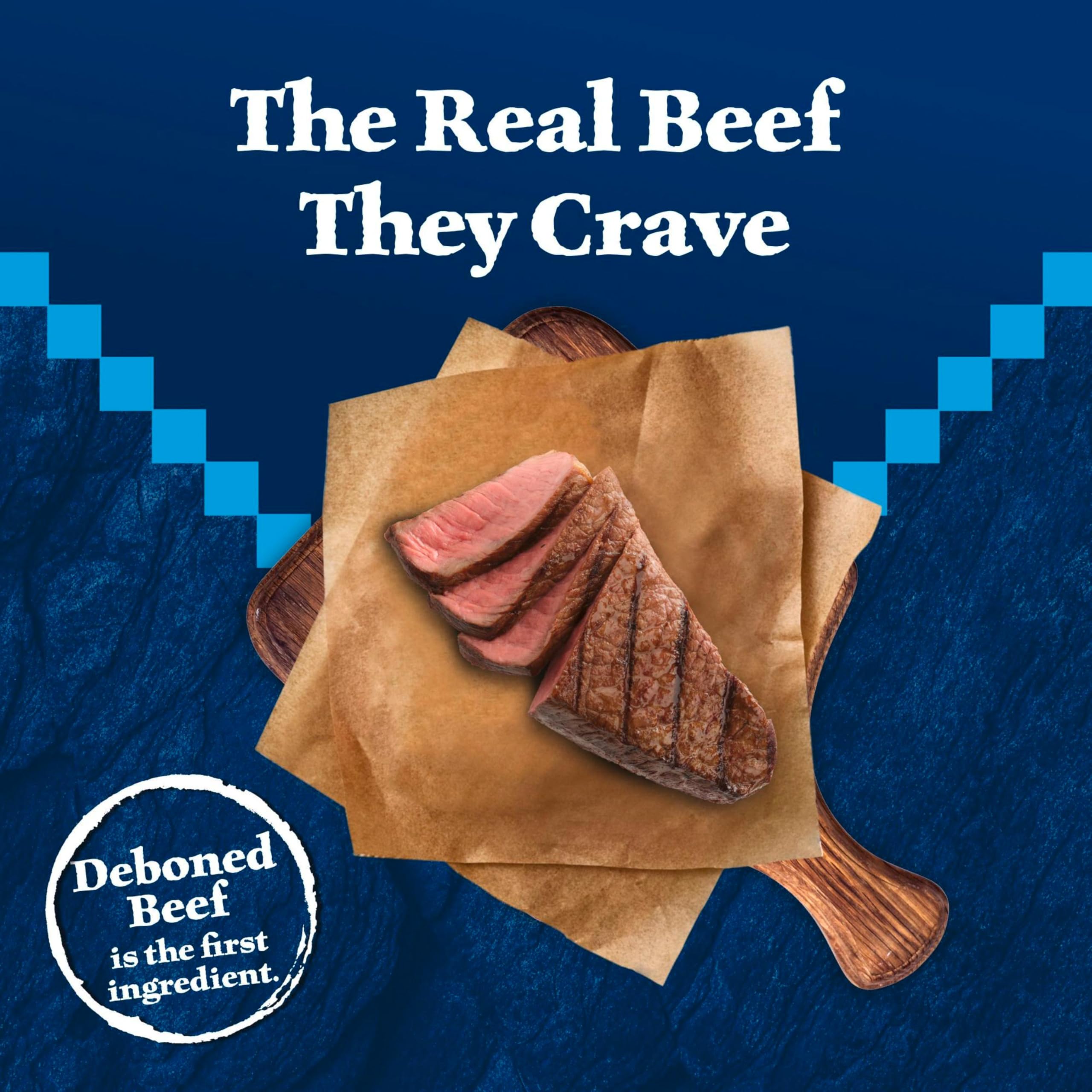Blue Buffalo Wilderness real meat first ingredient label shows premium beef quality