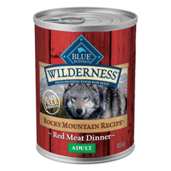 Blue Buffalo Wilderness Red Meat Paté can with real beef highlights protein-packed meals