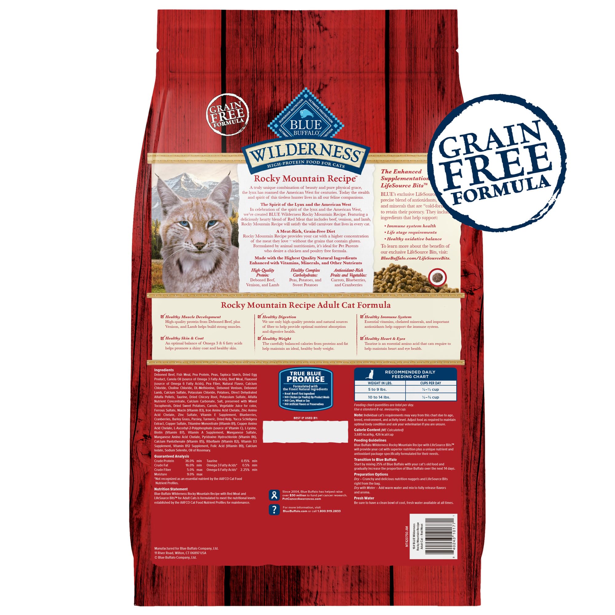 Blue Buffalo Wilderness Rocky Mountain chicken-free formula emphasizes grain-free nutrition