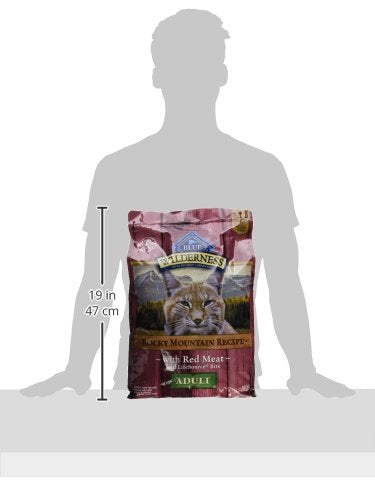 Blue Buffalo Wilderness Rocky Mountain grain-free recipe label shows no corn, wheat, or soy