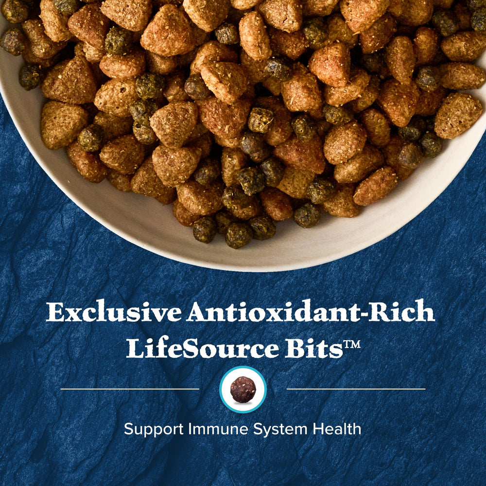 Blue Buffalo Wilderness grain-inclusive recipe with wholesome ingredients and no chicken by-product meals.