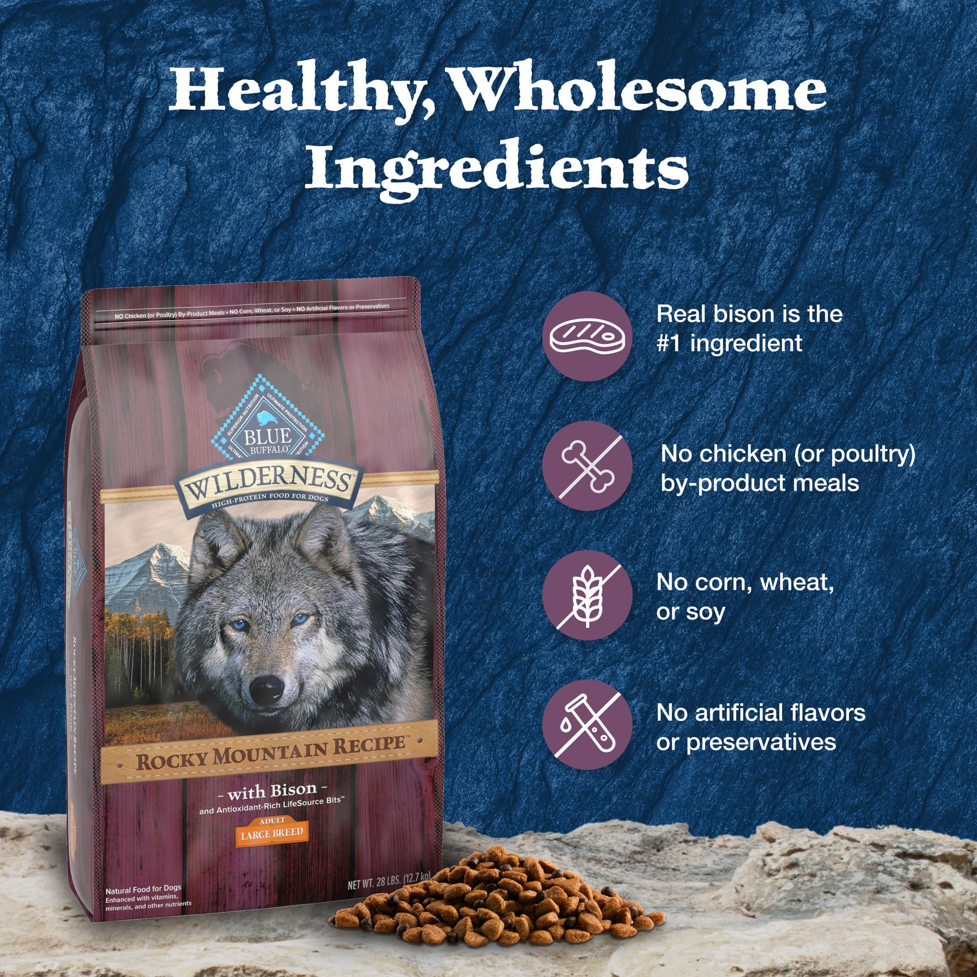Blue Buffalo Wilderness Rocky Mountain LifeSource Bits for immune support