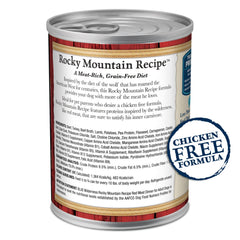 Blue Buffalo Wilderness Rocky Mountain packaging label shows quality ingredients