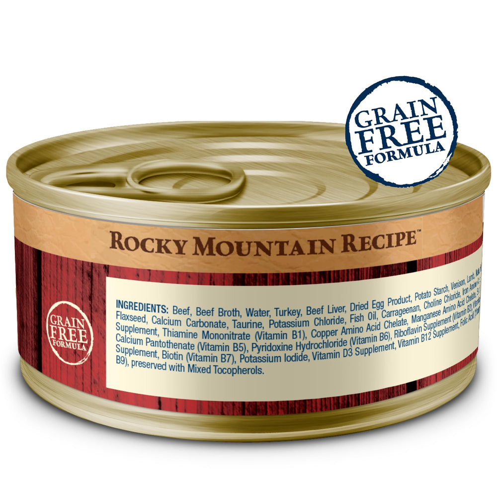 Blue Buffalo Wilderness paté can side view with nutrition highlights