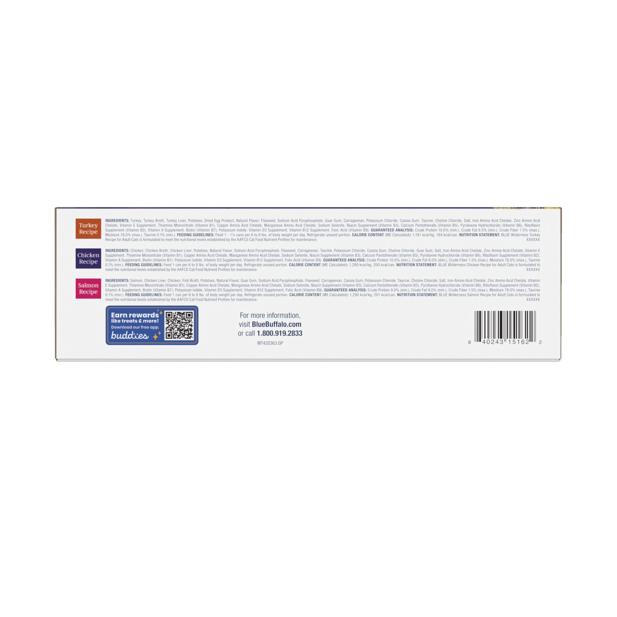 Blue Buffalo Wilderness salmon pate can showcases natural moisture for hydration during meals.