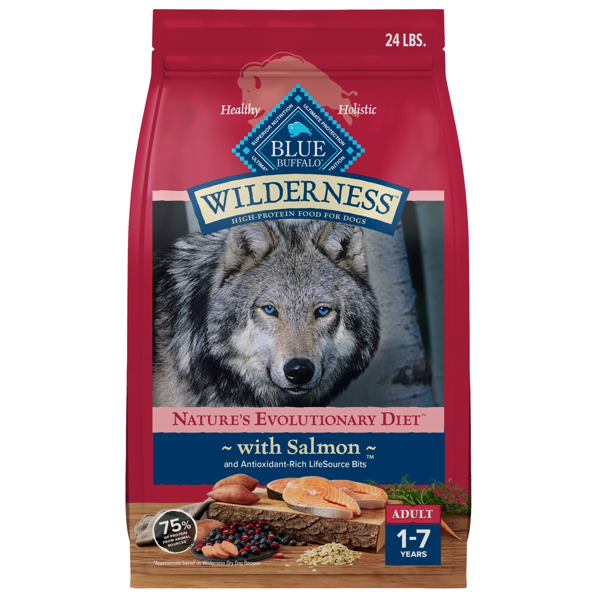 Blue Buffalo Wilderness Salmon Recipe real salmon first ingredient supports lean muscles