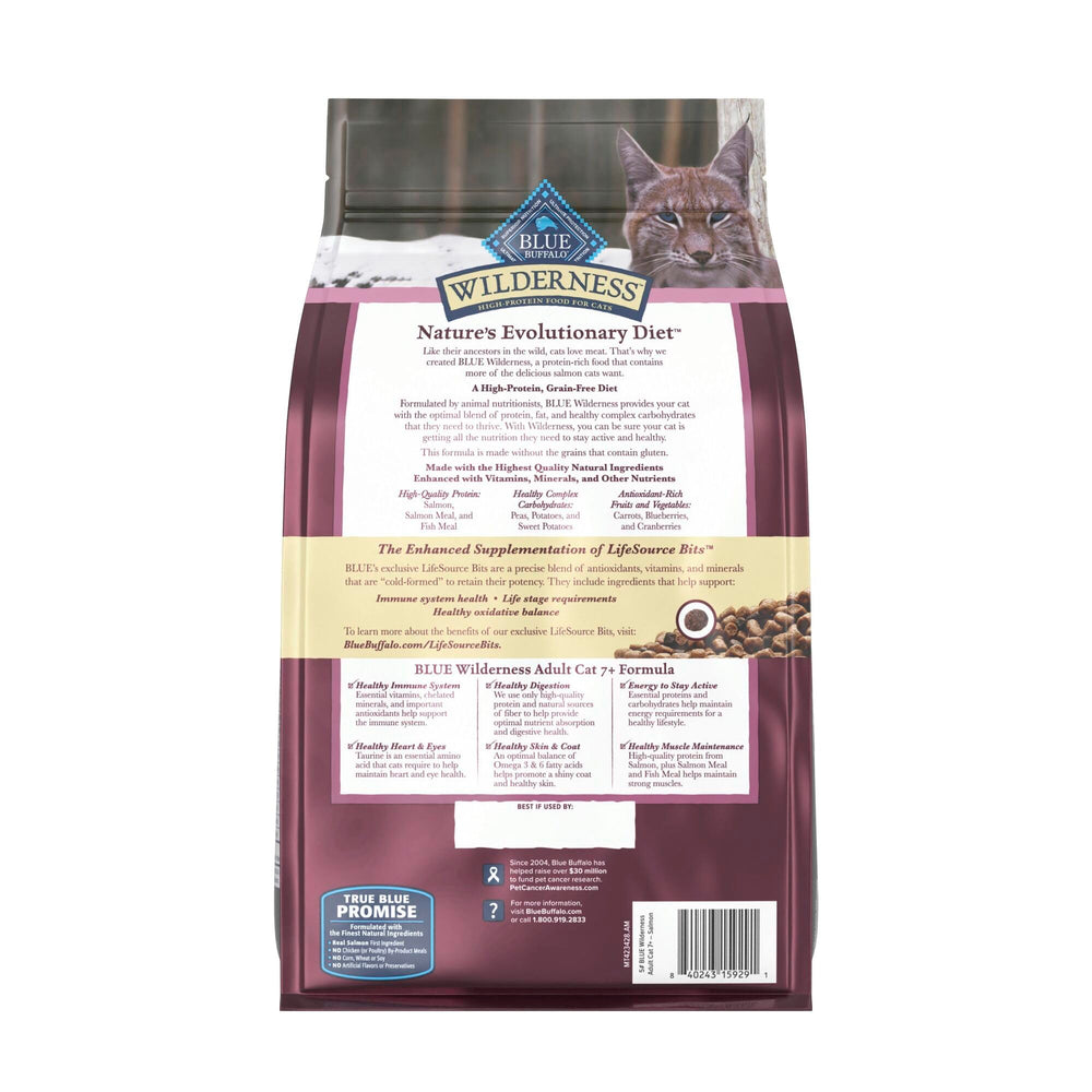 Blue Buffalo Wilderness senior cat formulation supports aging felines' energy