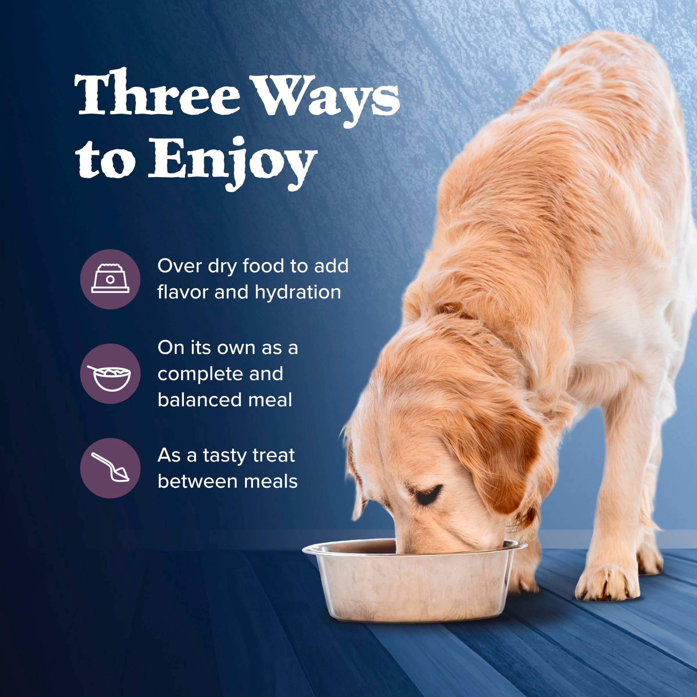 Blue Buffalo Wilderness feeding ideas graphic shows mix-in and standalone serving options.