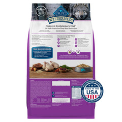 Blue Buffalo Wilderness kibble closeup highlighting compact small bites for easy feeding.