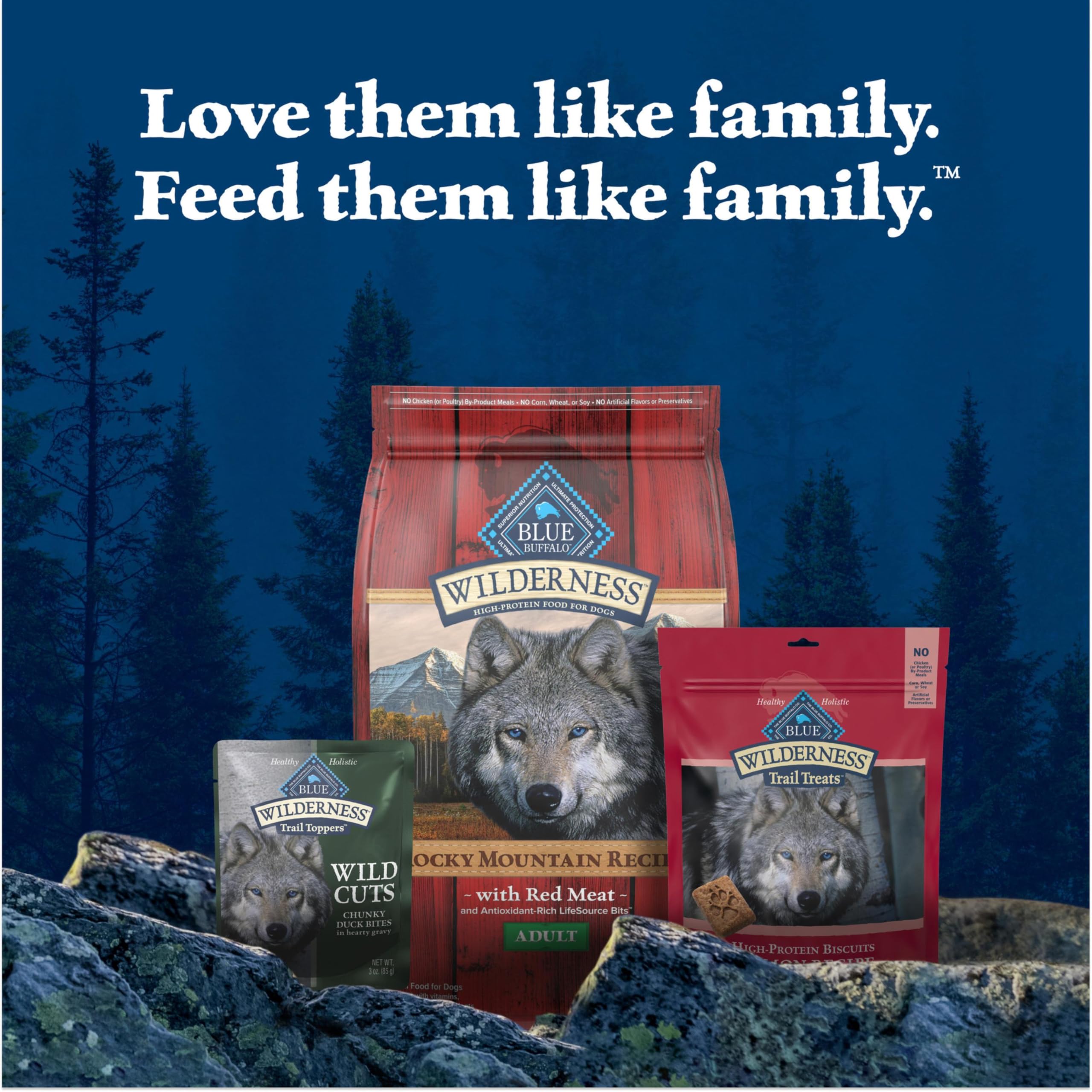 Blue Buffalo Wilderness Trail Toppers 3oz pouch portable feeding option