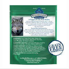 Blue Buffalo Wilderness Trail Toppers Hearty Gravy ducks bites aroma