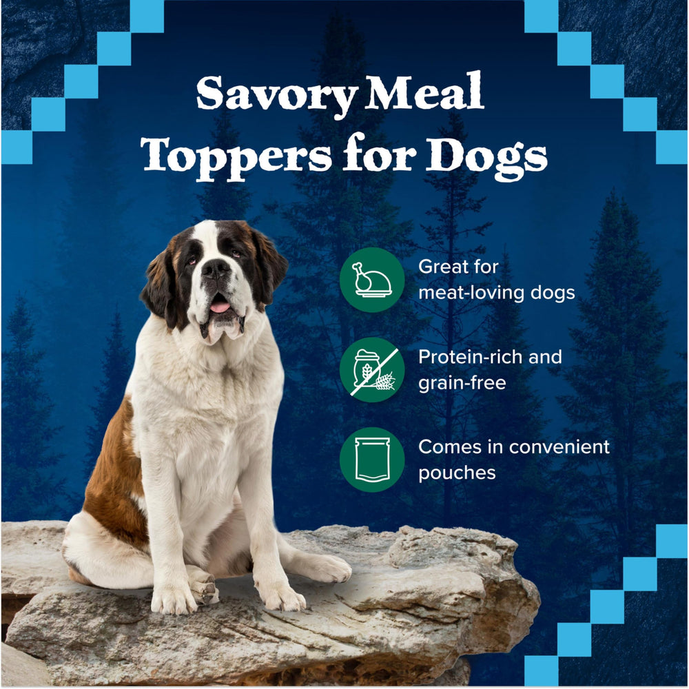 Blue Buffalo Wilderness Trail Toppers High Protein grain-free formula for active dogs