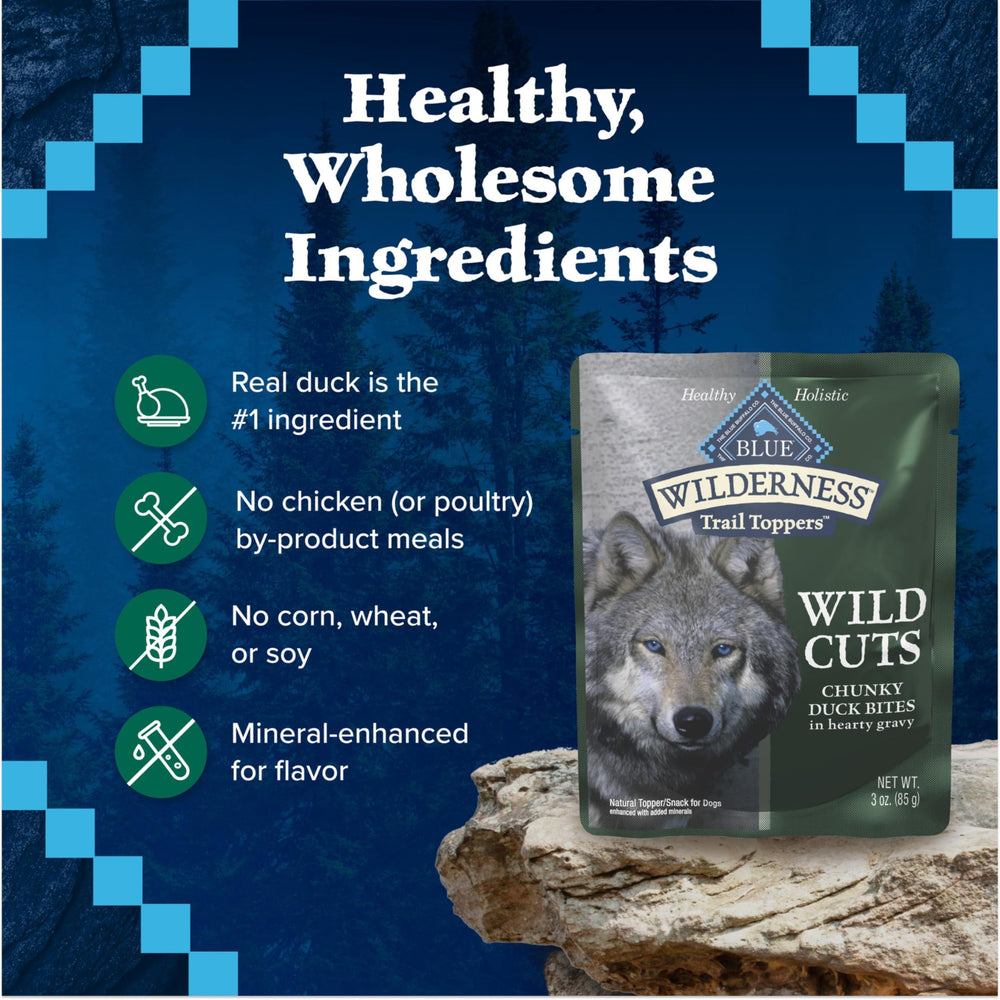 Blue Buffalo Wilderness Trail Toppers No Chicken By-Product healthy ingredient choice