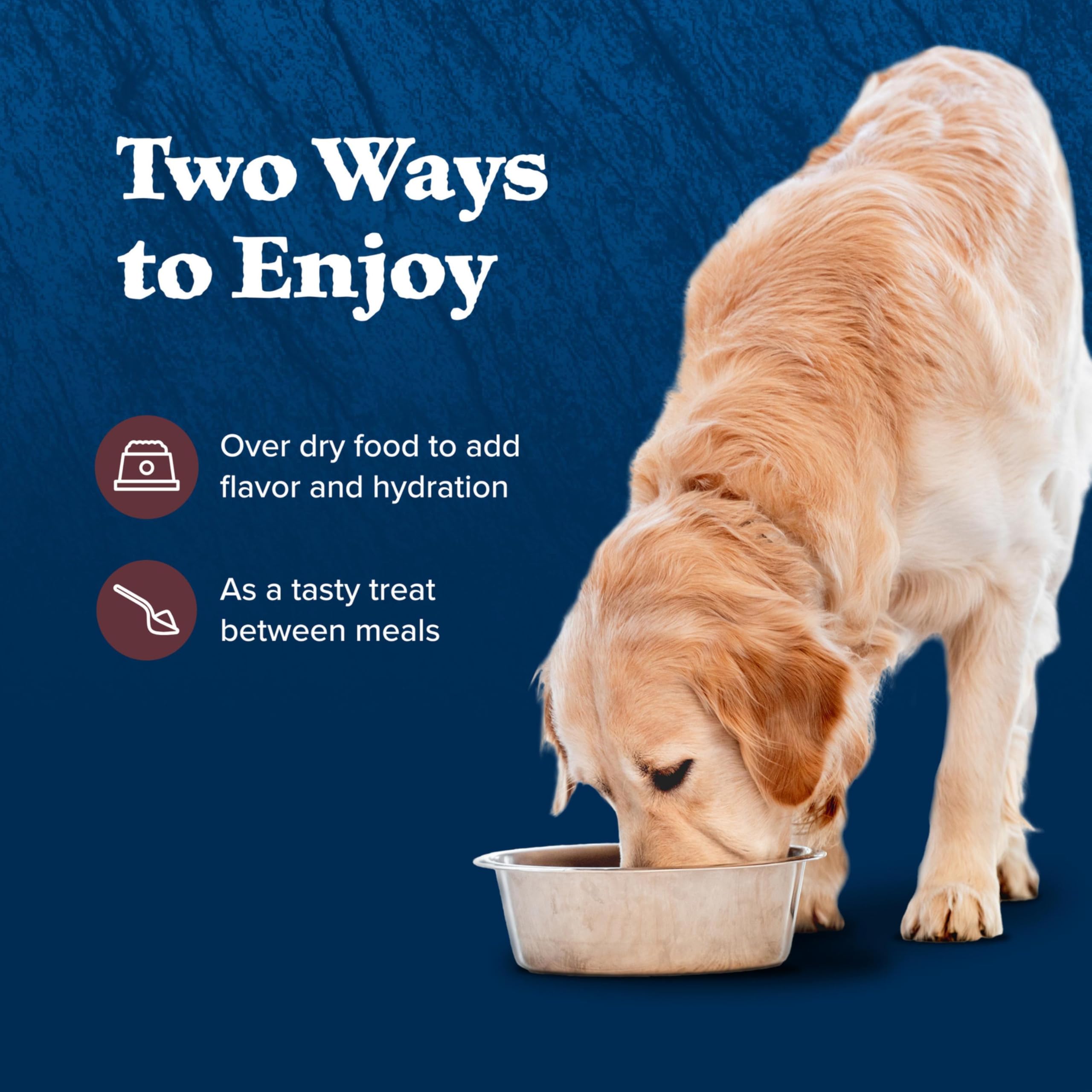 Blue Buffalo Wilderness Trail Toppers salmon bites in gravy for protein-rich flavor.