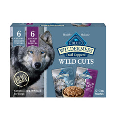 Blue Buffalo Wilderness Trail Toppers wild cuts chicken bites packshot highlights high-protein flavor