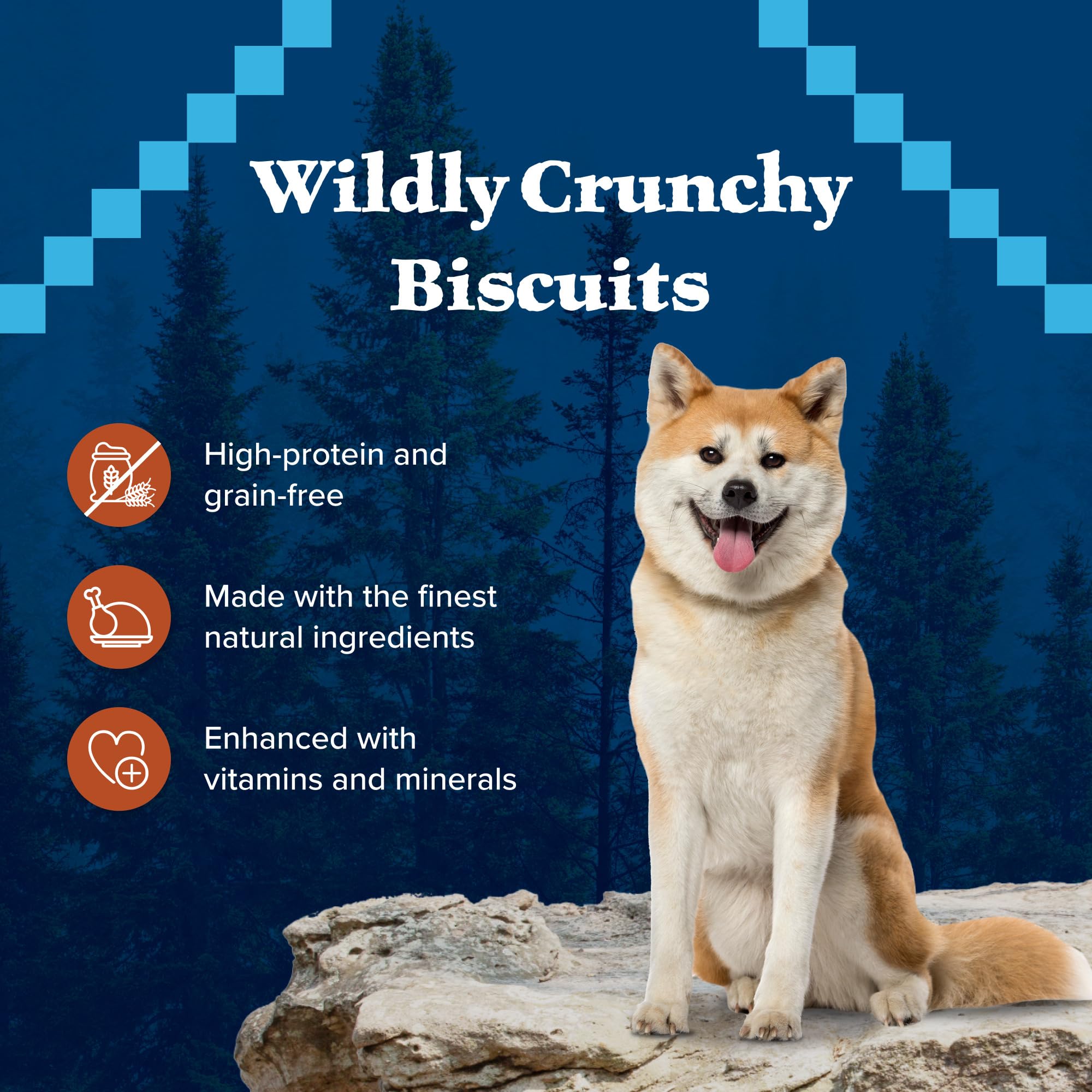 Blue Buffalo Wilderness Trail Treats 36-ounce box shown for convenient rewards.