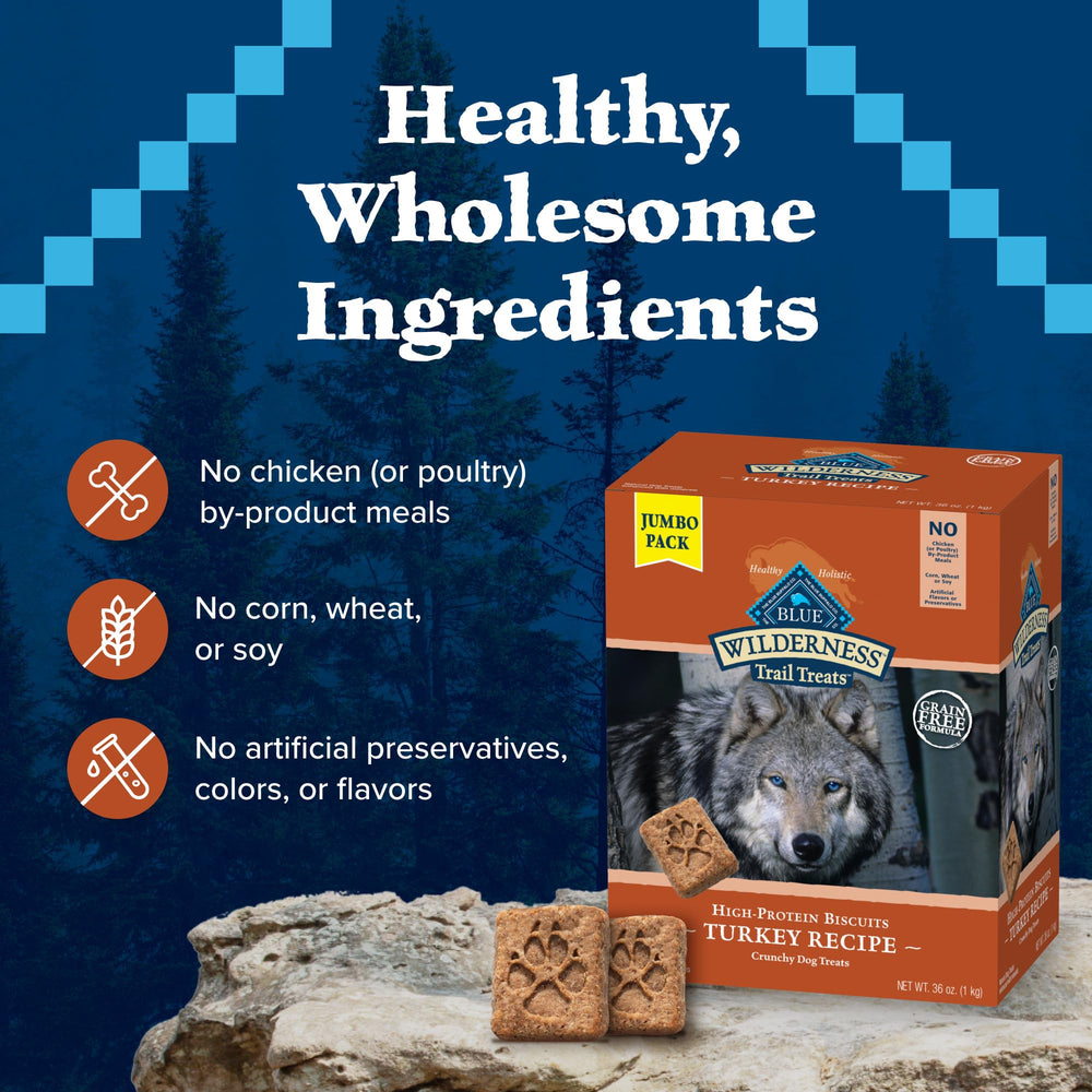 Blue Buffalo Wilderness Trail Treats natural ingredients with no artificial preservatives.