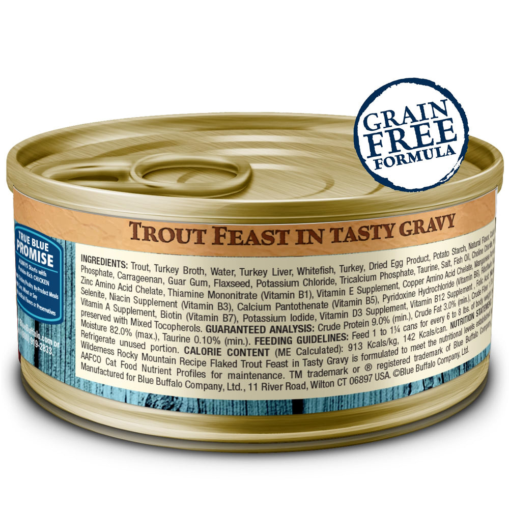 Close-up of trout as the first ingredient in Blue Buffalo Wilderness Trout formula