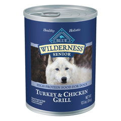 Blue Buffalo Wilderness turkey-chicken can offering high-protein nutrition for seniors