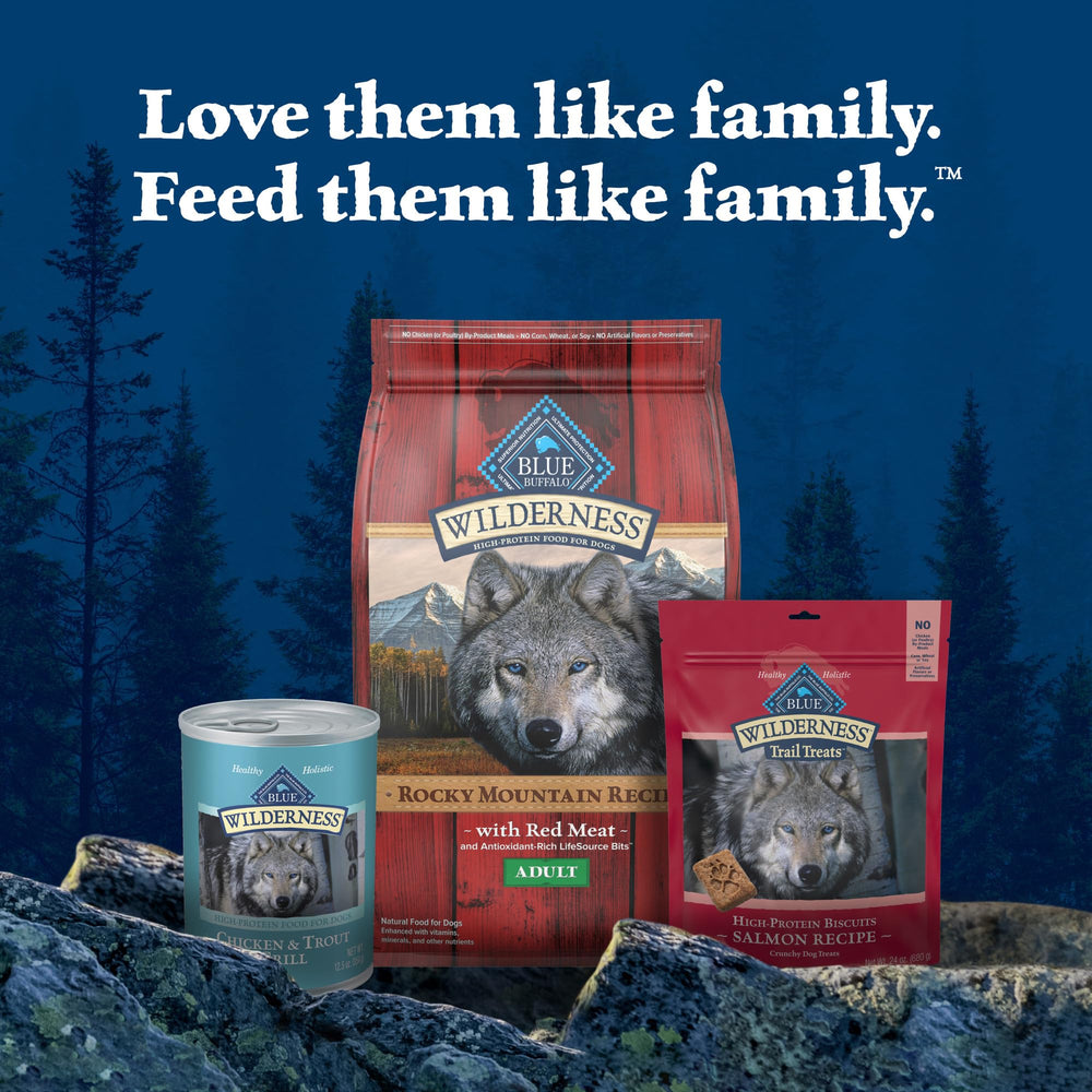 Blue Buffalo Wilderness twelve-pack packaging for convenient feeding