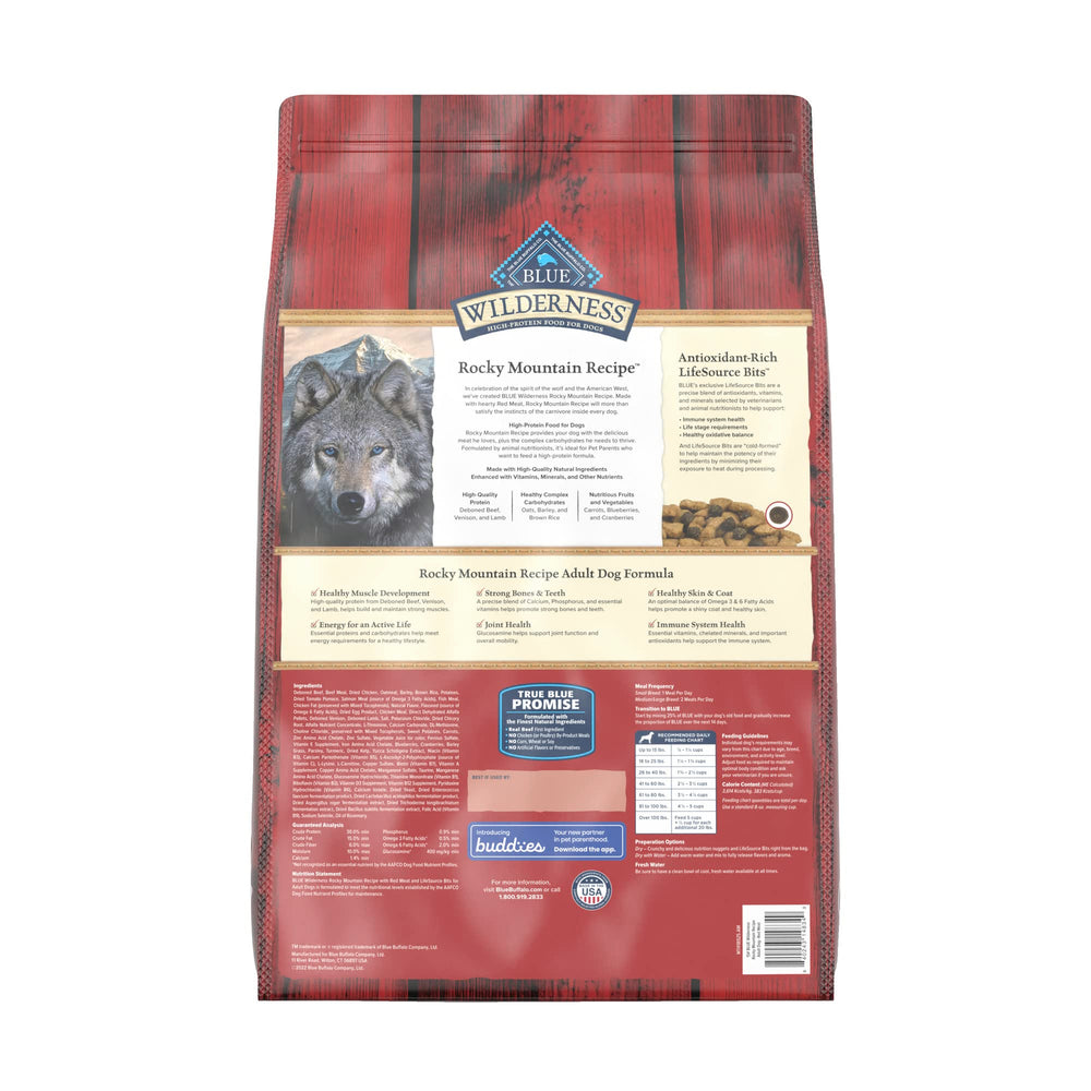 Blue Buffalo Wilderness venison and lamb provide protein variety for active dogs