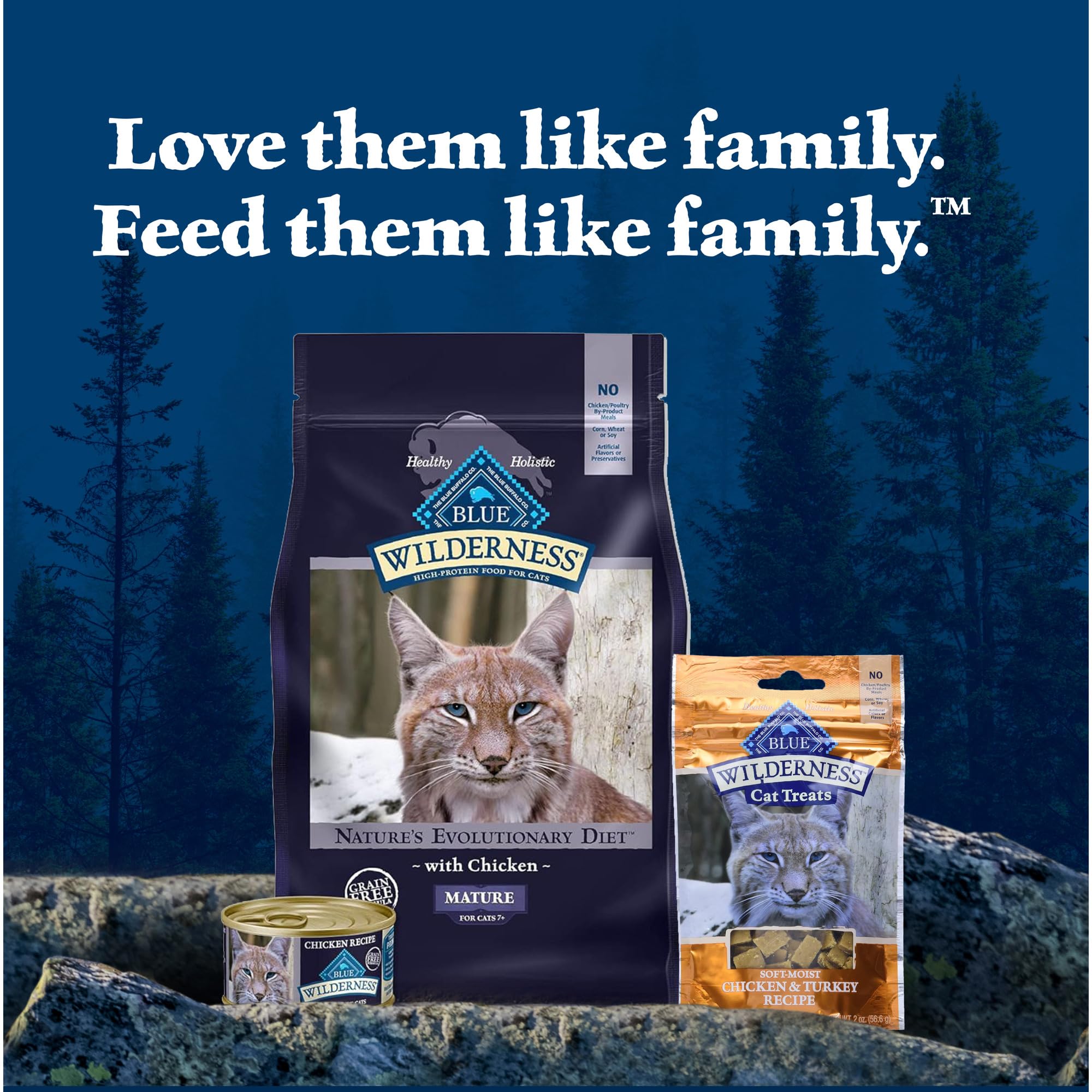 Blue Buffalo Wilderness pâté designed for adult cats 7+ years