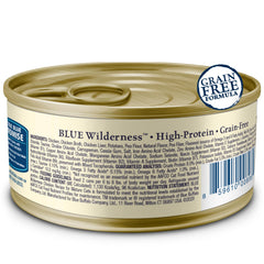 Blue Buffalo Wilderness pâté highlighting high-protein grain-free formula