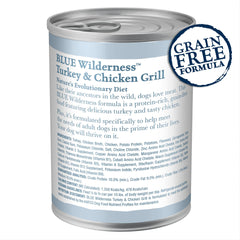 Blue Buffalo Wilderness wet dog food serving bowl ready for mealtime.