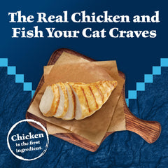 Close-up of chicken and trout morsels in gravy from Blue Buffalo Wilderness