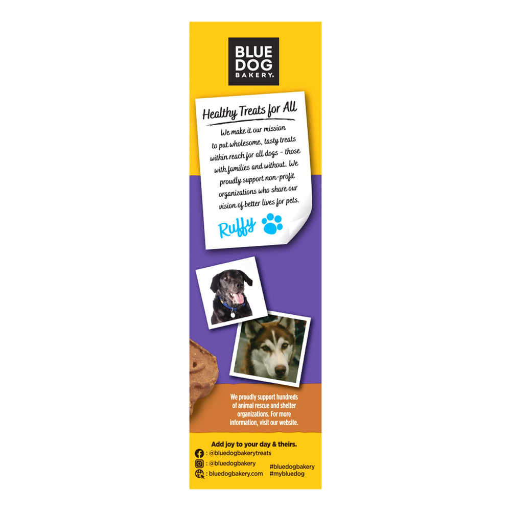 Blue Dog Bakery dental crunch biscuits help clean teeth and freshen breath.