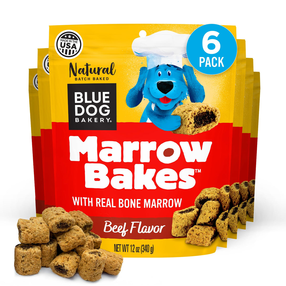 Blue Dog Bakery MarrowBakes crunchy exterior with marrow center, ideal for rewarding training sessions.
