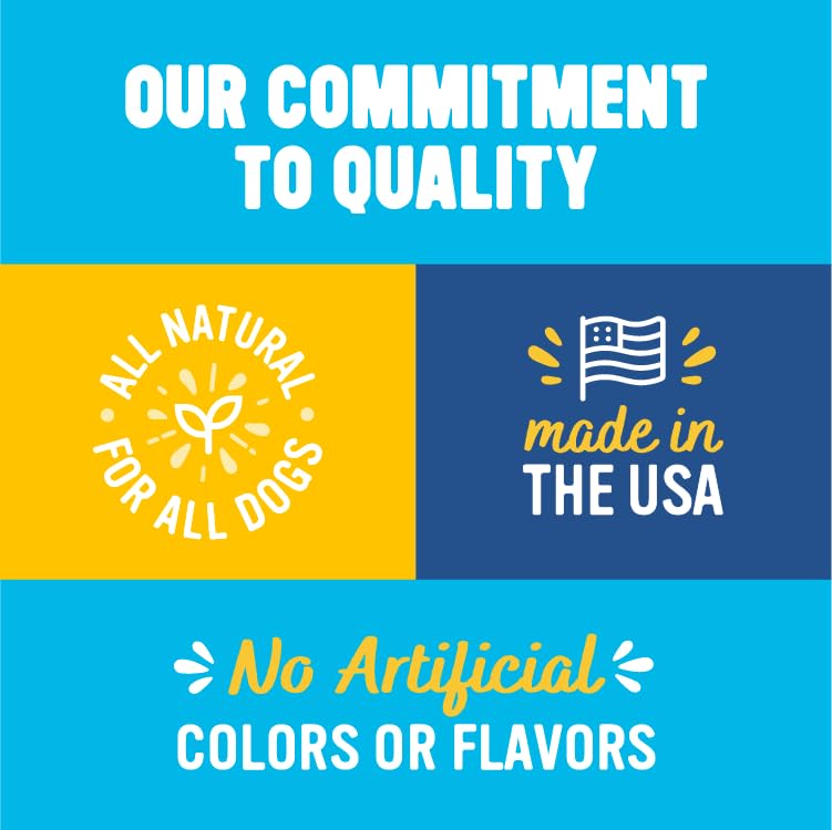 Blue Dog Bakery no artificial ingredients biscuits with natural whole wheat eggs.