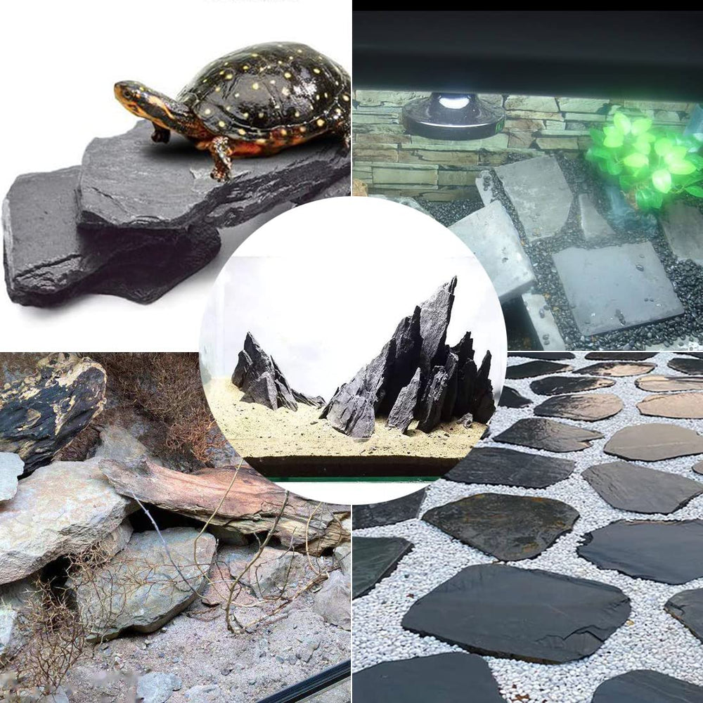 BLUE HANDCART natural slate stones ground cover for tanks and vivariums