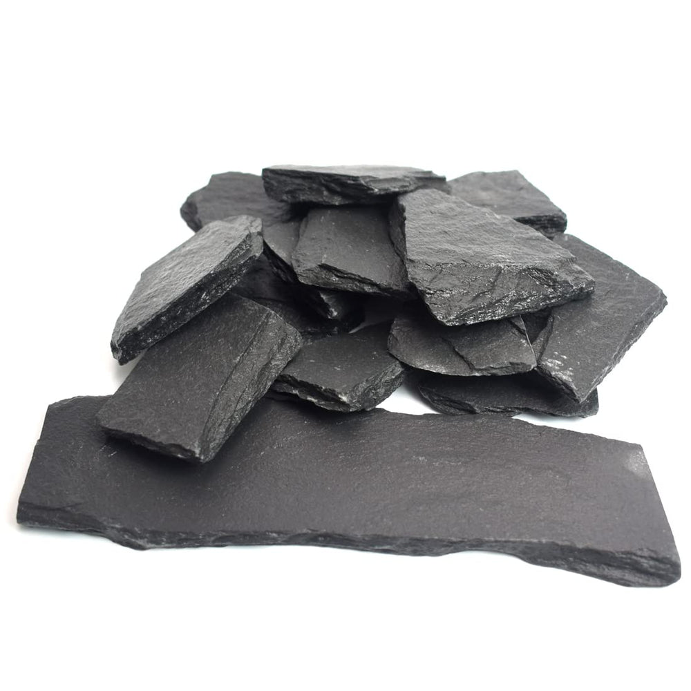 BLUE HANDCART slate stone 2-3 inch pieces for aquascaping and terrariums