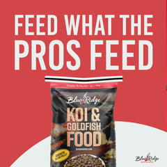 Blue Ridge Koi Food 316 large and mini blend pellets