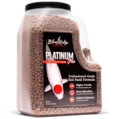 Blue Ridge Koi Food color enhancer with spirulina brightens koi hues.