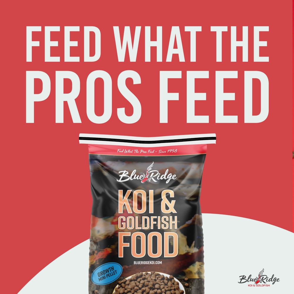 Blue Ridge Koi Food mini growth formula pellets for koi growth