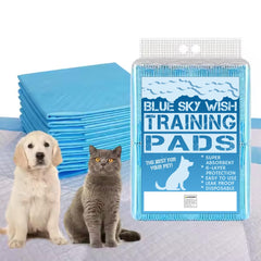 Blue Sky Wish edge-to-edge 24x24 training pad layout demonstrates full-coverage design.