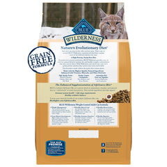 Grain-free Blue Wilderness kibble poured into bowl, highlighting texture