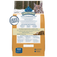 Blue Wilderness real chicken first ingredient emphasizes protein-rich nutrition for cats.