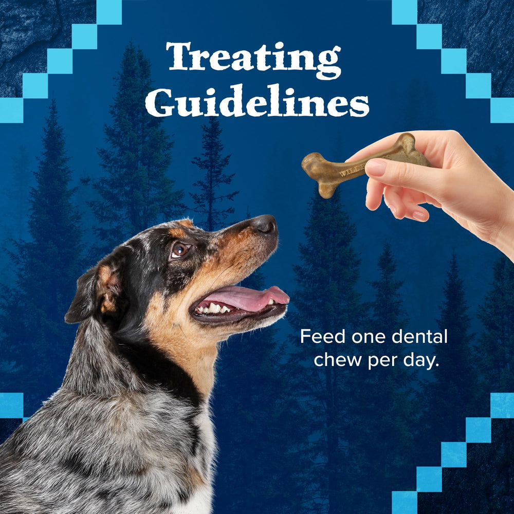 Blue Buffalo Wilderness Wild Bones daily dental chew usage for dogs