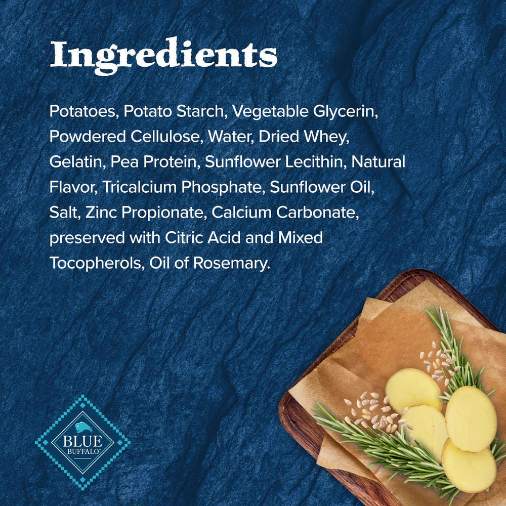 Blue Buffalo Wilderness Wild Bones label close-up showing wholesome ingredients