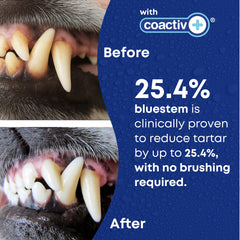 Bluestem Freshens bottle pour action helps reduce tartar buildup.