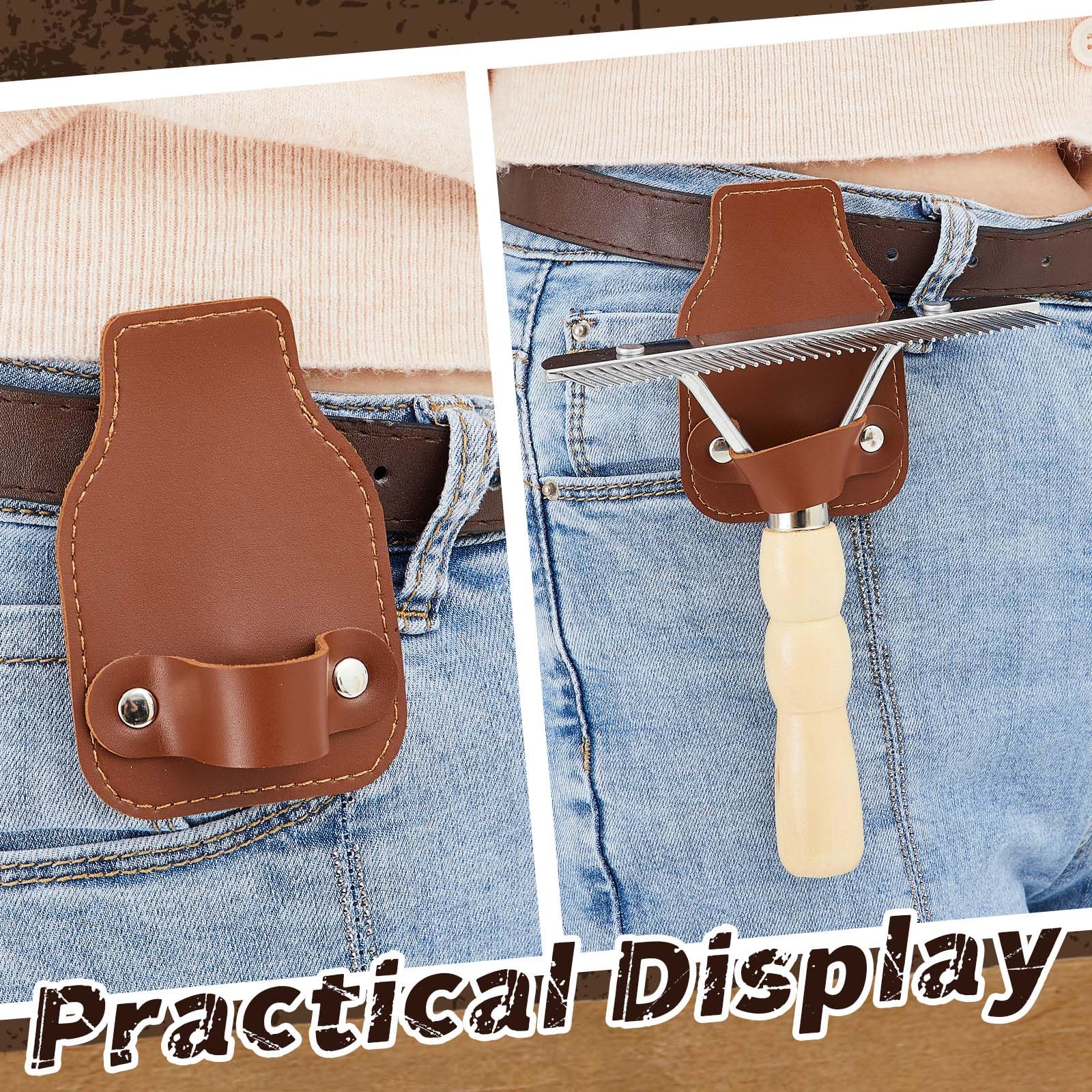 Blulu mini fluffer belt clip for hands-free grooming on the go.